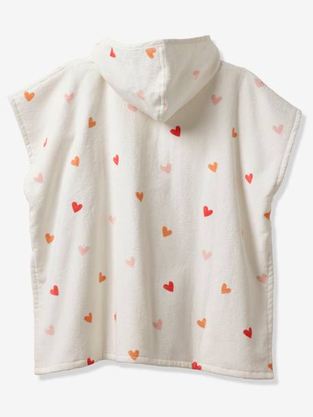 Poncho de bain enfant personnalisable COEURS, avec coton recyclé blanc imprimé 4 - vertbaudet enfant 