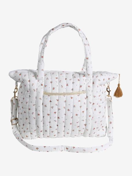 Sac à langer en gaze de coton Plume blanc imprimé+Hygge+ivoire imprimé+ivoire végétal+vanille 7 - vertbaudet enfant 