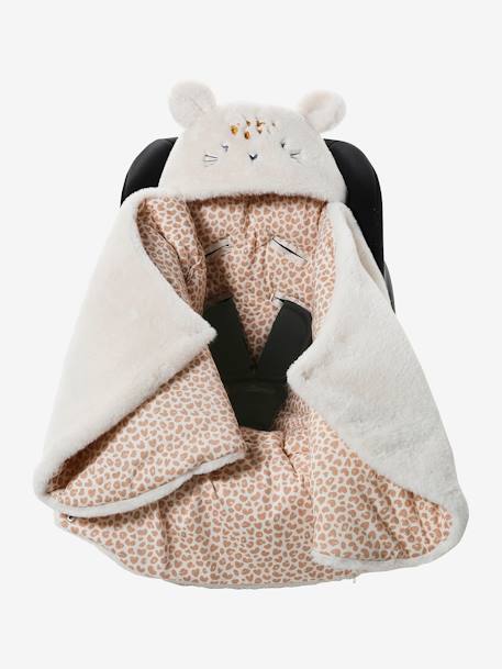 Nid d'ange transformable en tapis à langer peluche beige+écru+gris souris+Hygge+kaki+Lovely Leo 50 - vertbaudet enfant 