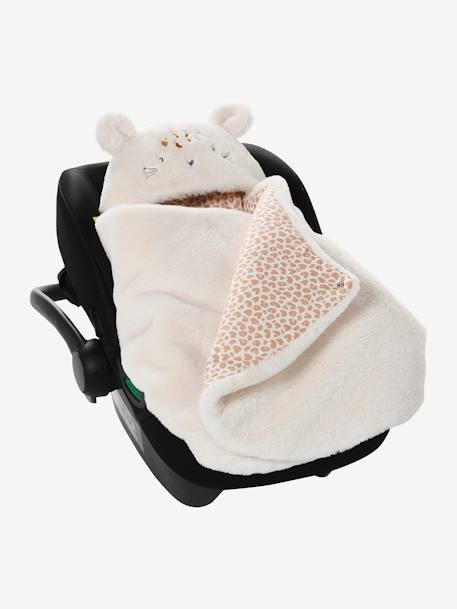 Nid d'ange transformable en tapis à langer peluche beige+écru+gris souris+Hygge+kaki+Lovely Leo 49 - vertbaudet enfant 