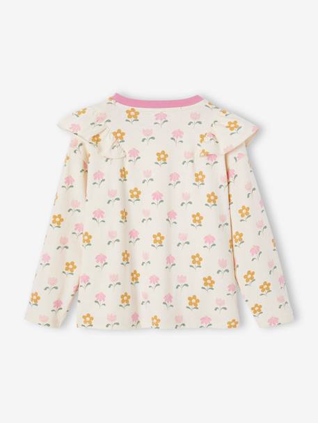 T-shirt à volants manches longues fille vanille 3 - vertbaudet enfant 