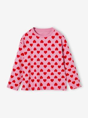 tee-shirt fille en coton bio avec message sur lavant rouge tee-shirts fille | GÉMO