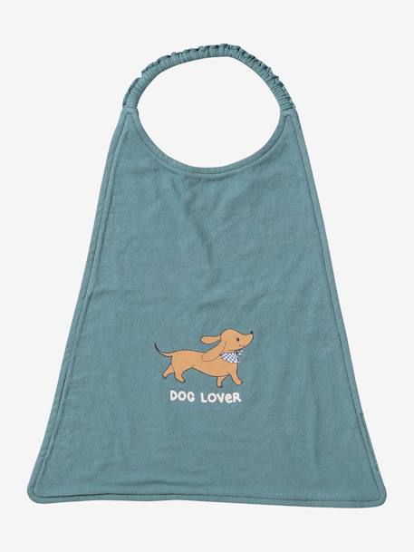 Lot 3 grands bavoirs Achille+Mon coeur+vert sauge 2 - vertbaudet enfant 