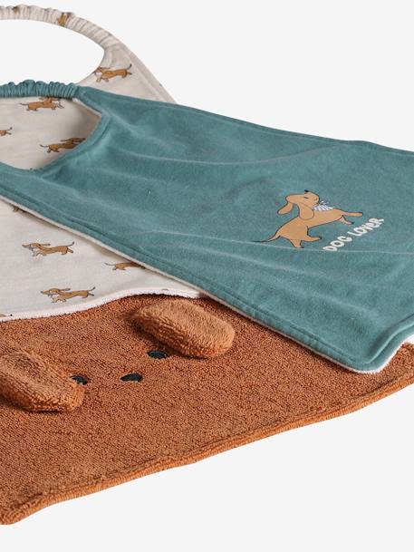 Lot 3 grands bavoirs Achille+Mon coeur+vert sauge 5 - vertbaudet enfant 