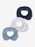 Lot de 3 bavoirs col fantaisie bleu ciel 1 - vertbaudet enfant 