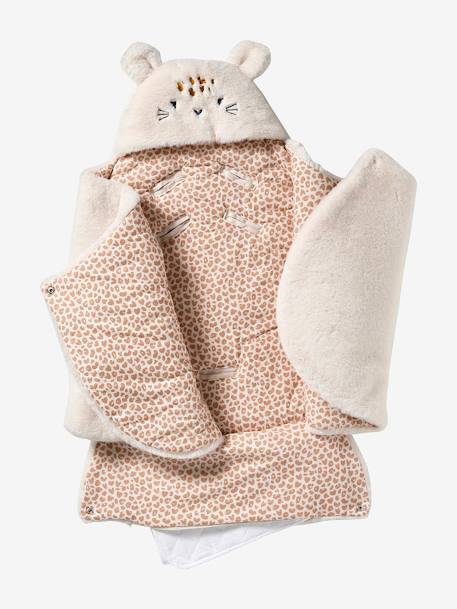 Nid d'ange transformable en tapis à langer peluche beige+écru+gris souris+Hygge+kaki+Lovely Leo 47 - vertbaudet enfant 