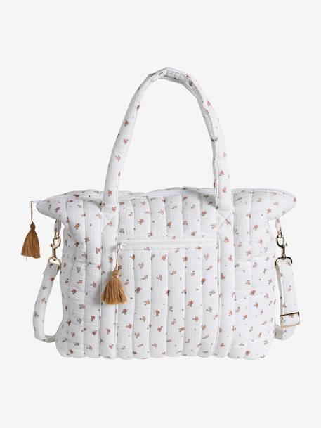 Sac à langer en gaze de coton Plume blanc imprimé+Hygge+ivoire imprimé+ivoire végétal+vanille 4 - vertbaudet enfant 