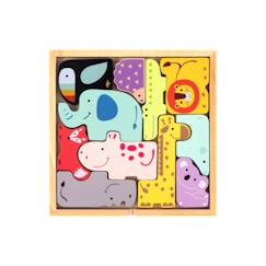 Jouet-Jeux éducatifs-EliNeli - Jouet Puzzle Animaux Pastel