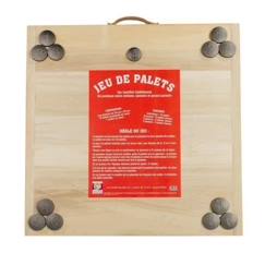 -Jeu de Palet Complet MECABOIS - 12 palets en bois massif - Jeu familial traditionnel