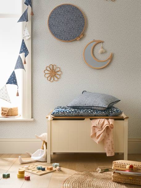 Coussin de coffre INDIA bleu imprimé 1 - vertbaudet enfant 