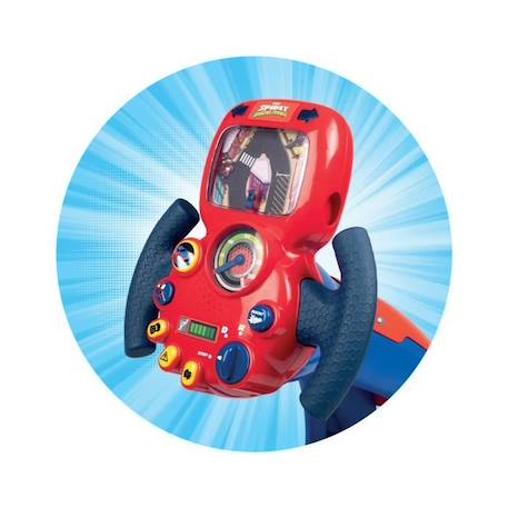 Smoby - Spidey - V8 Driver - Simulateur de conduite pour enfant - Siège ajustable - Sons et lumières - Piles non incluses BLEU 5 - vertbaudet enfant 