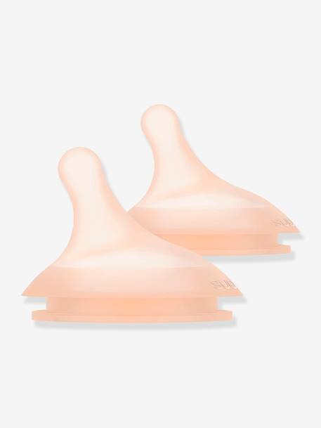 Lot de 2 tétines débit lent (S) pour biberon Zer0.Zer0 Rose nude 2 - vertbaudet enfant 