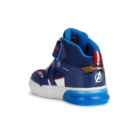 Baskets Garçon GEOX J GRAYJAY BOY - Talon Plat - Fermeture Scratch - Bleu BLEU 3 - vertbaudet enfant 