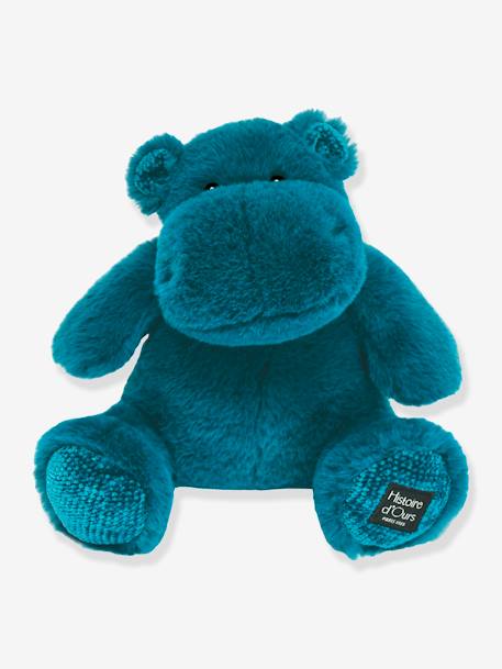 Peluche hippopotame - beige sable+bleu canard+rose poudré 2 - vertbaudet enfant 