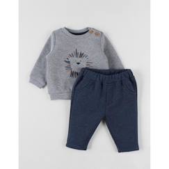 -Set sweat brodé lion + jogging