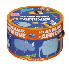 Jouet-Jeux éducatifs-Puzzles-Puzzle & Livre Les animaux d'Afrique