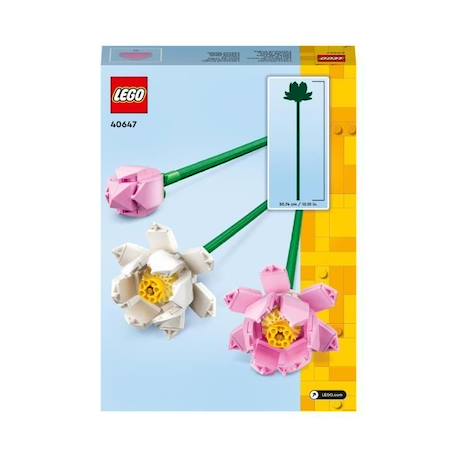LEGO® 40647 Creator Les Fleurs de Lotus, Kit de Construction pour Filles et Garçons Dès 8 Ans, avec 3 Fleurs Artificielles ROSE 5 - vertbaudet enfant 