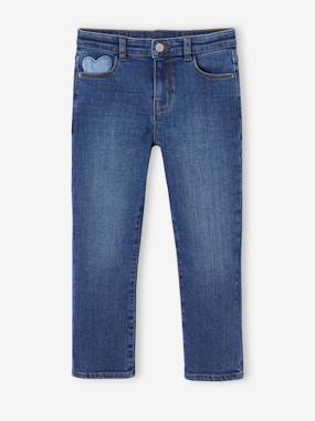 VERTBAUDET Tregging Large Fille En Denim Bleu Clair - Taille 12A, Confort Et Style Décontracté