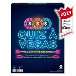 Jouet-Jeux de société-Quiz à Vegas - Jeu de Société Famille - 13 ans et + - Mattel Games