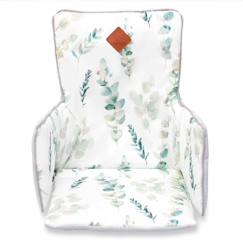 -Coussin de chaise haute bébé - SEVIRA KIDS - Eucalyptus Multicolore TU - Réversible - Confortable