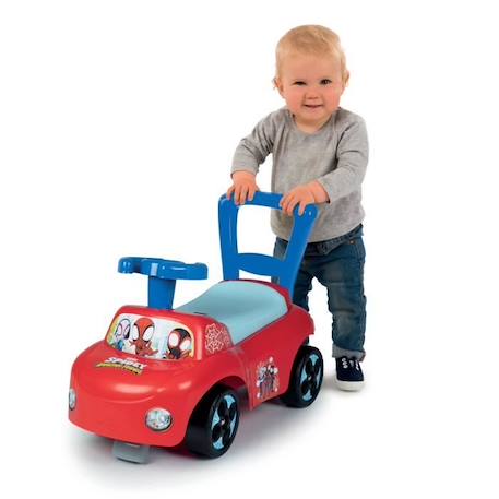 Smoby - Porteur auto Spidey - Fonction Trotteur - Coffre à jouets - Butées anti-bascule ROUGE 3 - vertbaudet enfant 