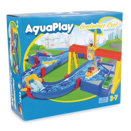 Circuit aquatique Smoby Aquaplay - Port à container avec 5 accessoires BLEU 6 - vertbaudet enfant 