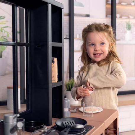 Cuisine pour enfants Smoby Loft avec 32 accessoires, design industriel, dès 3 ans MARRON 3 - vertbaudet enfant 