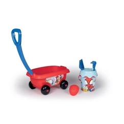 Smoby - Chariot de plage garni Spidey - Fabriqué en France - Pour enfants à partir de 18 mois - Bleu  - vertbaudet enfant