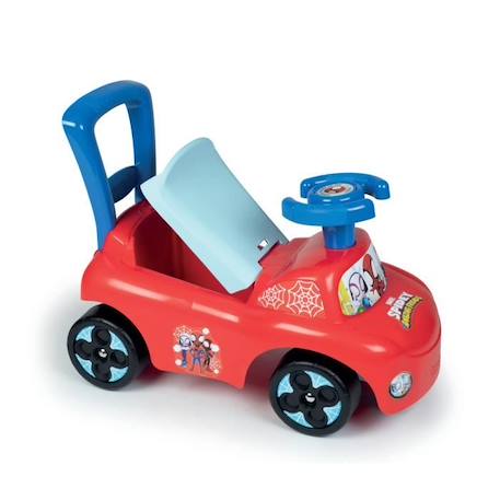 Smoby - Porteur auto Spidey - Fonction Trotteur - Coffre à jouets - Butées anti-bascule ROUGE 4 - vertbaudet enfant 