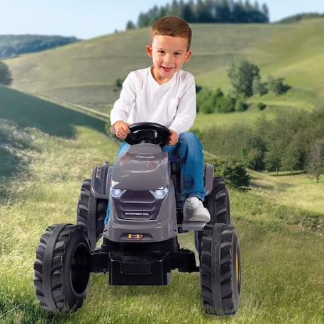 Tracteur à pédales Smoby Stronger XXL + Remorque - Gris GRIS 6 - vertbaudet enfant 