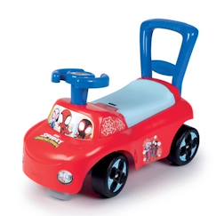 Jouet-Jeux de plein air-Smoby - Porteur auto Spidey - Fonction Trotteur - Coffre à jouets - Butées anti-bascule