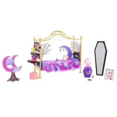 Jouet-Poupons et poupées-Poupons et accessoires-Coffret Chambre de Clawdeen Wolf - Monster High - Accessoire poupée - 4 ans et +
