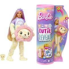 Jouet-Poupons et poupées-Barbie® Poupée Barbie Cutie Reveal Lion T-Shirt Confort - Poupée mannequin - 3 ans et +