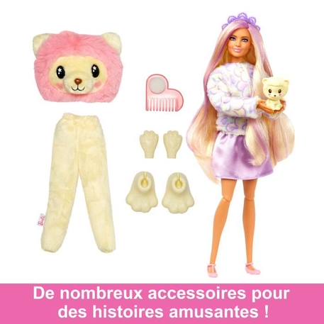Barbie® Poupée Barbie Cutie Reveal Lion T-Shirt Confort - Poupée mannequin - 3 ans et + ROSE 4 - vertbaudet enfant 