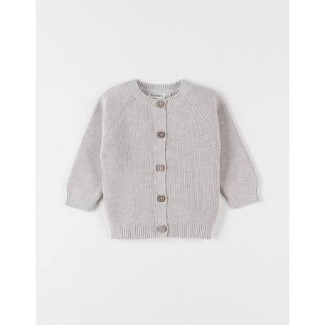 Cardigan en tricot fin chiné BEIGE 1 - vertbaudet enfant 