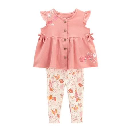 Ensemble bébé fille tunique + legging Sumba ROSE 1 - vertbaudet enfant 