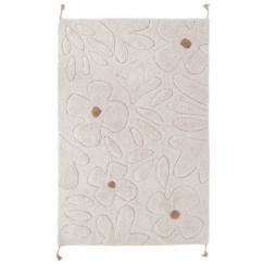 Linge de maison et décoration-Tapis chambre enfant coton lavable motif fleurs - NATTIOT - Gentle Flora