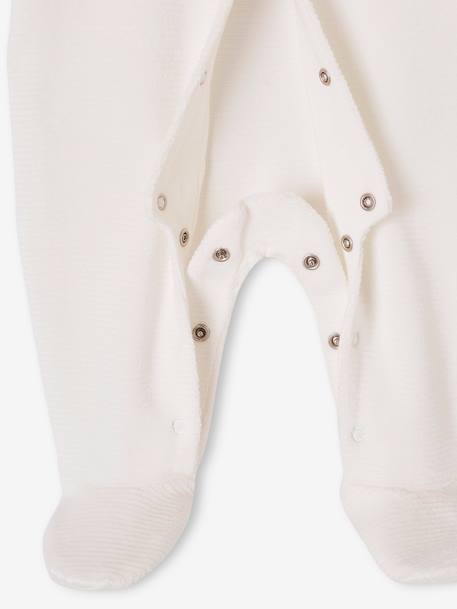 Lot de 2 pyjamas bébé en velours naissance beige+rose 4 - vertbaudet enfant 