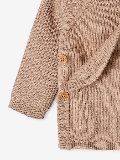 Gilet brassière bébé en tricot beige 4 - vertbaudet enfant 