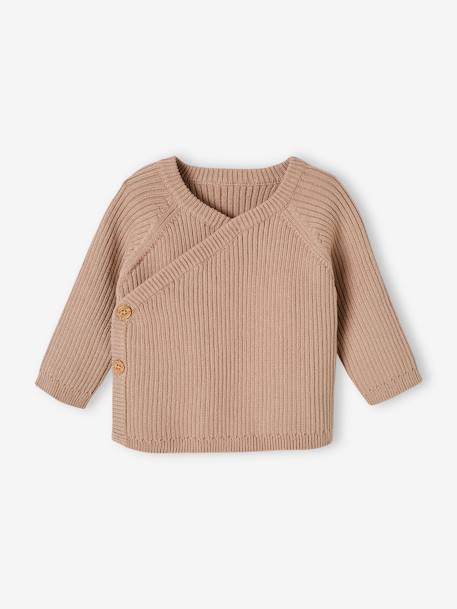 Gilet brassière bébé en tricot beige 5 - vertbaudet enfant 