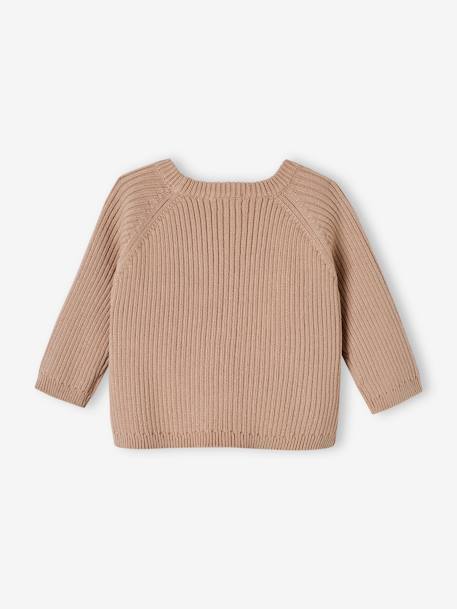 Gilet brassière bébé en tricot beige 3 - vertbaudet enfant 