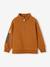 Sweat col camionneur sport garçon motif basket sur manche anthracite+noisette 8 - vertbaudet enfant 