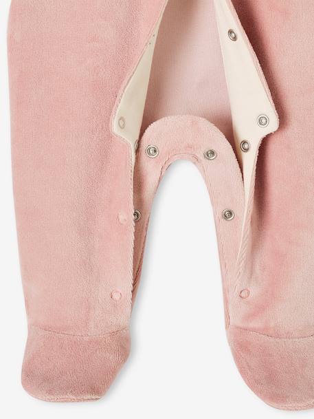 Lot de 3 pyjamas bébé mixte en velours ouverture naissance lot bois de rose+Lot jaune d'or+Lot vert d'eau 7 - vertbaudet enfant 
