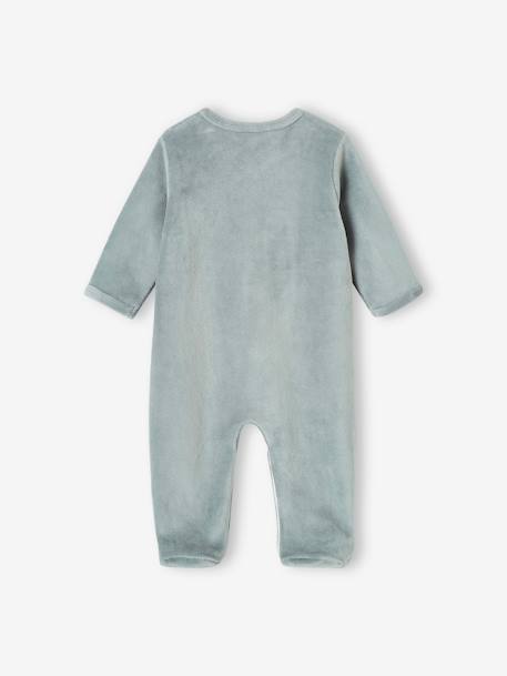Lot de 3 pyjamas bébé mixte en velours ouverture naissance lot bois de rose+Lot jaune d'or+Lot vert d'eau 19 - vertbaudet enfant 