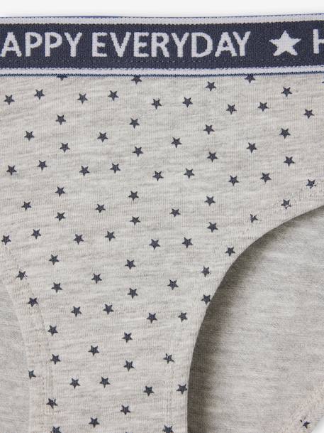 Lot de 5 culottes Happy everyday fille gris chiné 8 - vertbaudet enfant 