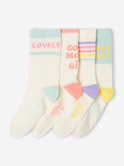 Lot de 4 paires de chaussettes fille  - vertbaudet enfant