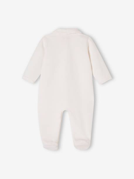 Lot de 2 pyjamas bébé en velours naissance beige+rose 2 - vertbaudet enfant 