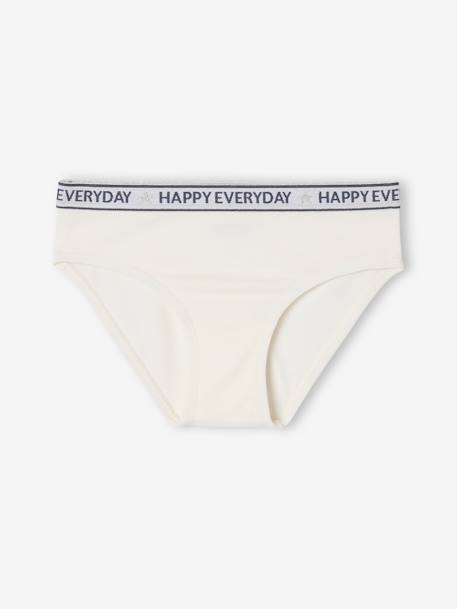 Lot de 5 culottes Happy everyday fille gris chiné 4 - vertbaudet enfant 