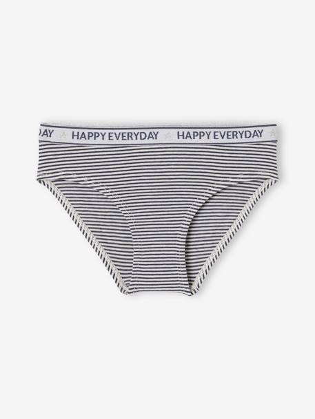 Lot de 5 culottes Happy everyday fille gris chiné 5 - vertbaudet enfant 