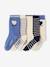 Lot 5 paires de chaussettes coeur fille abricot+bleu chambray 3 - vertbaudet enfant 